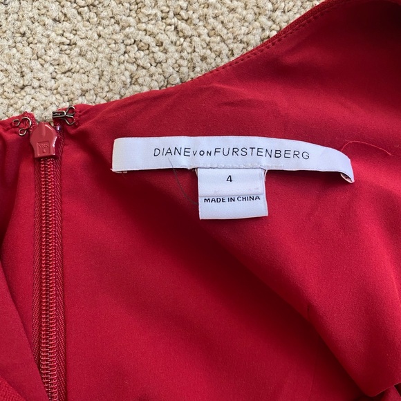 Diane Von Furstenburg Geovanna red sheath dress Rubiate - Picture 4 of 7